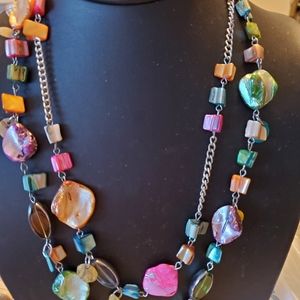 Multi Colored Necklace & earrings